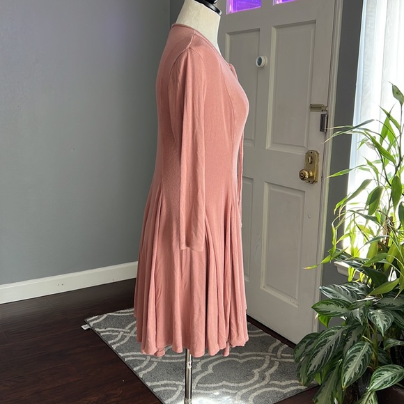 Free People FP Beach Keyhole Long Sleeve Ribbed Dress - Picture 3 of 7